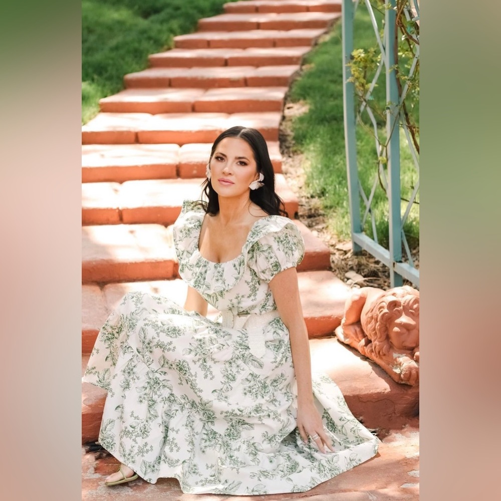 Rachel Parcell Green Floral Dress